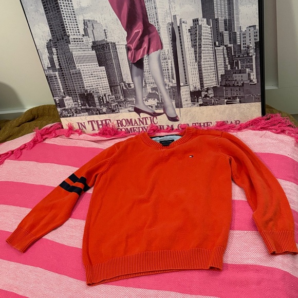 Tommy Hilfiger Other - Tommy Hilfiger Men's V-Neck Sweater in Orange and Black